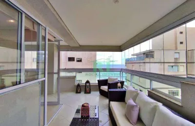 Apartamento vista mar, varanda gourmet, 3 suítes, 2 vagas, lazer, jardim astúrias, guarujá/sp