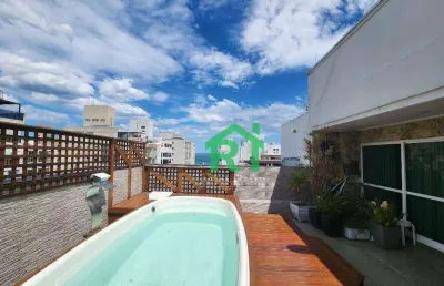Cobertura com 3 dormitórios à venda, 320 m² por r$ 1.800.000,00 - pitangueiras - guarujá/sp