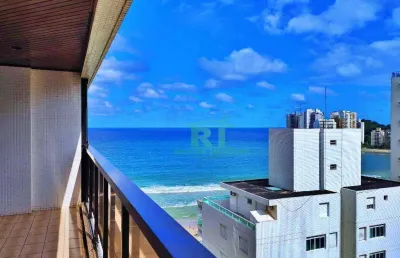 Apartamento vista mar, 3 dormitórios (1 suíte), 1 vaga, lazer, praia das astúrias - guarujá/sp