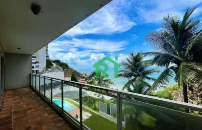 Apartamento frente mar, 3 dormitórios (1 suíte), 1 vaga, lazer, jardim astúrias - guarujá/sp