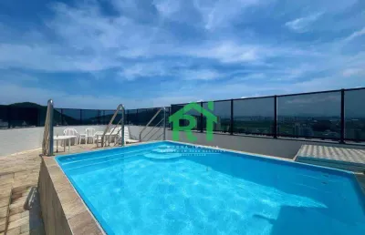 Apartamento reformado, 3 dormitórios (2 suítes), 1 vaga, área de lazer, jardim astúrias, guarujá/sp