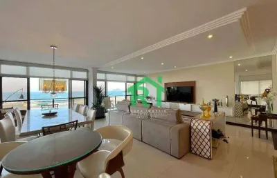 Apartamento frente mar, 4 suítes, 1 vaga, pitangueiras, guarujá/sp