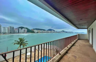 Apartamento  frente mar, 3 dormitórios (1 suíte), 2 vagas, lazer, jardim astúrias - guarujá/sp