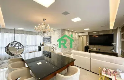 Apartamento beira mar, varanda gourmet, 3 dormitórios, 2 vagas, pitangueiras, guarujá/sp