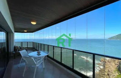 Apartamento frente mar, 4 dormitórios (suítes), 3 vagas, lazer, jardim astúrias - guarujá/sp