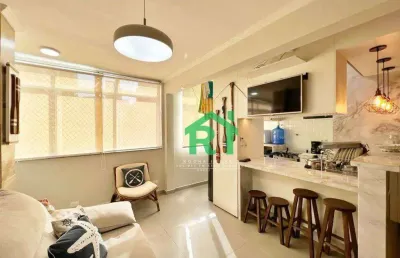 Apartamento com 2 dormitórios, 60 m² - venda por r$ 400.000,00 ou aluguel por r$ 4.000,00/mês - praia das astúrias - guarujá/sp