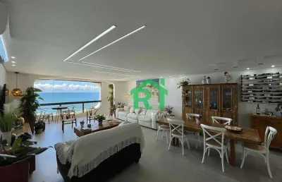 Apartamento frente mar com 4 quartos (4 suítes), 2 vagas e lazer à venda em jardim astúrias, guarujá | rocha imóveis guarujá