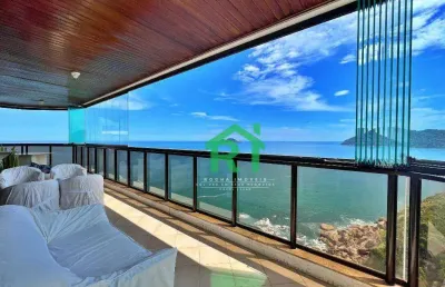 Apartamento com 4 dormitórios, 251 m² - venda por r$ 2.600.000,00 ou aluguel por r$ 14.000,00/mês - jardim astúrias - guarujá/sp