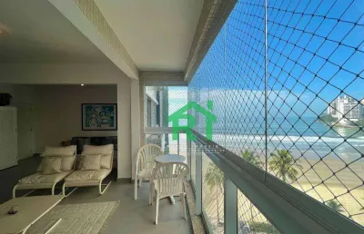 Apartamento frente mar, 3 dormitórios  (1 suíte), 2 vagas - jardim astúrias - guarujá/sp