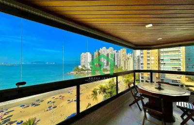 Apartamento frente mar, 3 dormitórios (suítes), 2 vagas, lazer, jardim astúrias - guarujá/sp