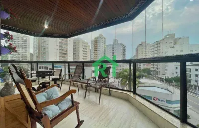 Apartamento com 3 dormitórios, 1 vaga, lazer, jardim astúrias, guarujá/sp