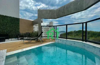 Cobertura com 3 dormitórios, 200 m² - venda por r$ 2.650.000,00 ou aluguel por r$ 18.000,00/mês - pitangueiras - guarujá/sp