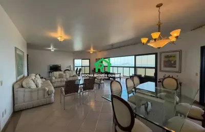 Apartamento em frente ao mar para alugar em praia das astúrias, guarujá/sp, 4 suítes, lazer completo, 3 vagas