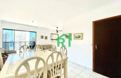 Apartamento vista ao mar, 3 dormitórios (1 suíte), lazer - astúrias, guarujá.