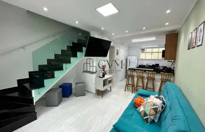 Casa de condomínio com 2 quartos, tupi, praia grande -