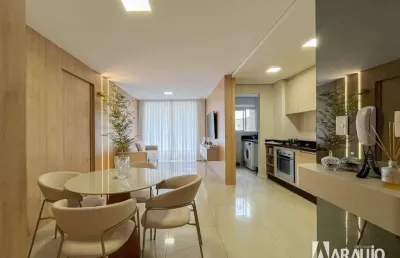 Apartamento diferenciado mobiliado e equipado com 2 suítes no bairro fazenda