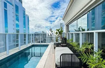 Cobertura duplex com piscina privativa - mobiliada, decorada e equipada.