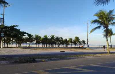Apartamento de 1 dormitório mobiliado em frente a praia grande sp