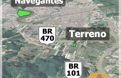 Área para galpões, bairro volta grande em navegantes próximo  brs 101 e 470