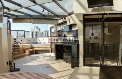 Cobertura 230 metros com 3 suites e 3 vagas mobiliada na rua chaga santos - saúde.