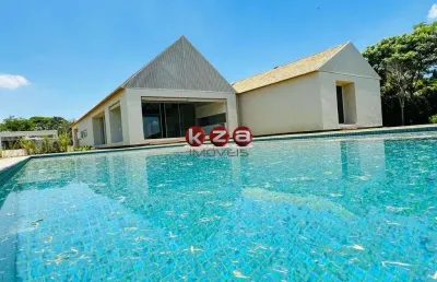 Imponente residência de luxo no condomínio haras larissa, na cidade de monte mor-sp, 5 suítes e 617m² de área.