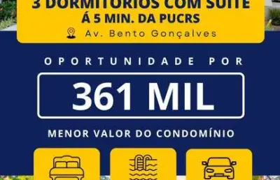 Apartamento com 3 quartos à venda na Avenida Bento Gonçalves, 1613, Partenon, Porto Alegre