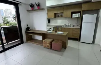 Apartamento de 42 m2 para alugar com 1 suíte, lavabo, churrasqueira e vaga no bairro boa vista em porto alegre.