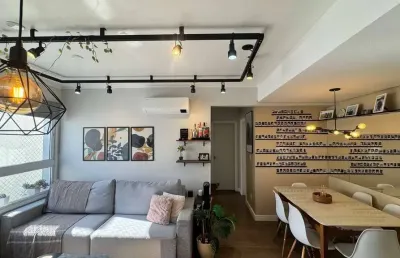 Apartamento mobiliado com 2 dormitórios 1 suíte e 1 vaga no cristo redentor