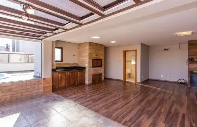Cobertura 3 dormitórios, piscina, lareira, vista e 3 vagas no solarium lindóia