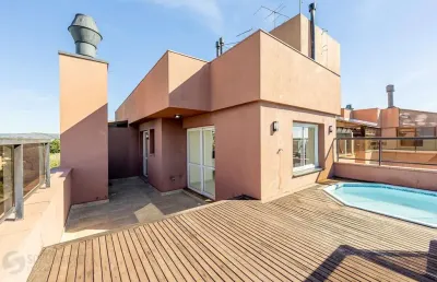 Cobertura com 191m² e 3 dormitórios, 1 suíte, 2 vagas no chácara das pedras
