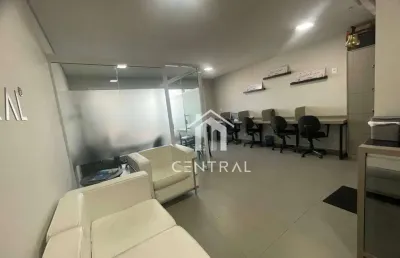 Sala comercial para venda e locação - condomínio via alameda - 37m² - 1 vaga - varanda - centro guarulhos/sp