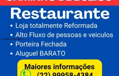 Ponto comercial caminho de búzios: ideal p/ restaurante/café à venda aceita carro