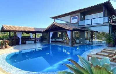 Linda casa 6 quartos - praia da ferradura búzios a 50m praia