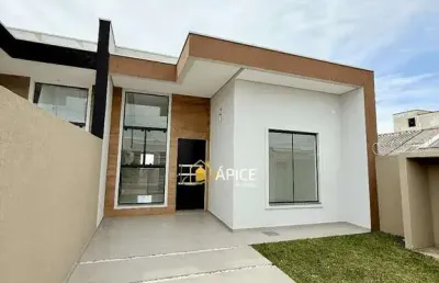 Casa com suíte e espaço gourmet no bairro nações em fazenda rio grande