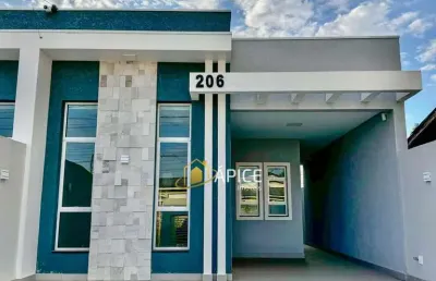 Casa nova com suíte, edícula e pé direito alto no iguaçu, fazenda rio grande