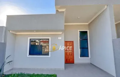 Casa nova com 3 quartos, suíte e quintal no bairro iguaçu, fazenda rio grande
