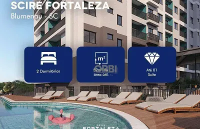 Apartamento com 2 dormitórios à venda, 59 m² por r$ 512.000,00 - fortaleza - blumenau/sc
