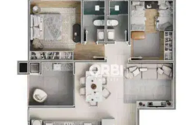 Apartamento com 2 dormitórios à venda, 74 m² por r$ 741.026,44 - gravatá - navegantes/sc