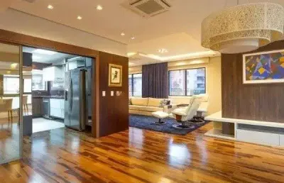 Vende-se amplo apartamento luxuoso 3 suítes e 3 vagas, hidro, mobiliado, dependência completa - 221m² - bela vista