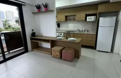 Apartamento de 42 m2 para alugar com 1 suíte, lavabo, churrasqueira e vaga no bairro boa vista em porto alegre.