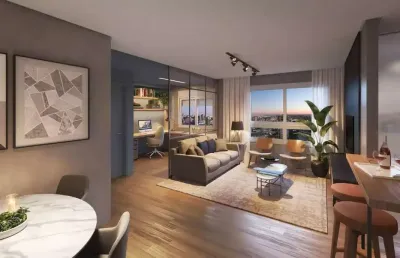 Apartamento de 02 dormitórios. 59m² privativos, churrasqueira e vaga, com suíte próximo puc