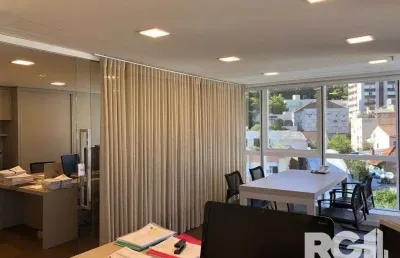Sala para alugar totalmente mobiliada e decorada, 52 m² privativos divididos em 2 ambientes com vaga.