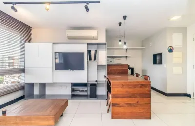 Apartamento 1 dormitório (reversível para 2) | suíte | semi mobiliado