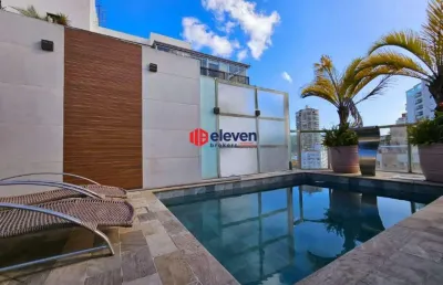 Cobertura à venda e permuta com vista mar, 289m², ponta da praia- santos/sp.