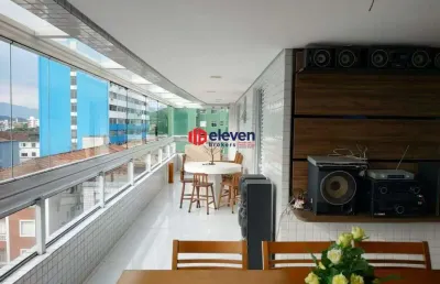 Apartamento garden à venda, 3 suítes, no itararé, são vicente-sp