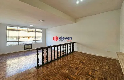 Amplo e clássico apartamento frente mar com 3 dormitórios, na pompeia, santos-sp