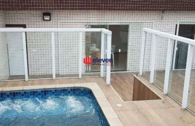 Oportunidade única ! sobrado novo e espaçoso com terraço e piscina no centro de são vicente-sp