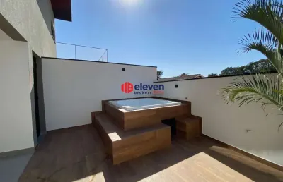 Casa triplex nova com 3 suítes e spa no jardim maristela, atibaia