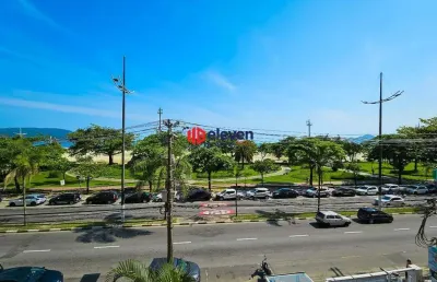 Apartamento exclusivo frente mar com 3 dormitórios no gonzaga, santos-sp
