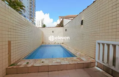 Casa sobreposta alta para locação com 3 suítes e lazer privativo – 240m² | campo grande – santos/sp